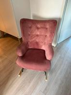 Oud roze velvet schommelstoel, Ophalen, Minder dan 75 cm, Zo goed als nieuw, Stof