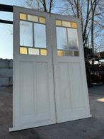 Set schuif / en-suite deuren met glas en roede 263x178cm, Antiek en Kunst, Curiosa en Brocante, Ophalen