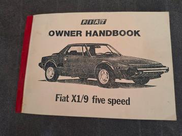 Fiat X1/9 Handleiding - kopie beschikbaar voor biedingen