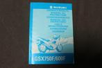 Suzuki GSF750 F GSX600F 1996 motorfiets handleiding manual, Motoren, Handleidingen en Instructieboekjes, Ophalen of Verzenden