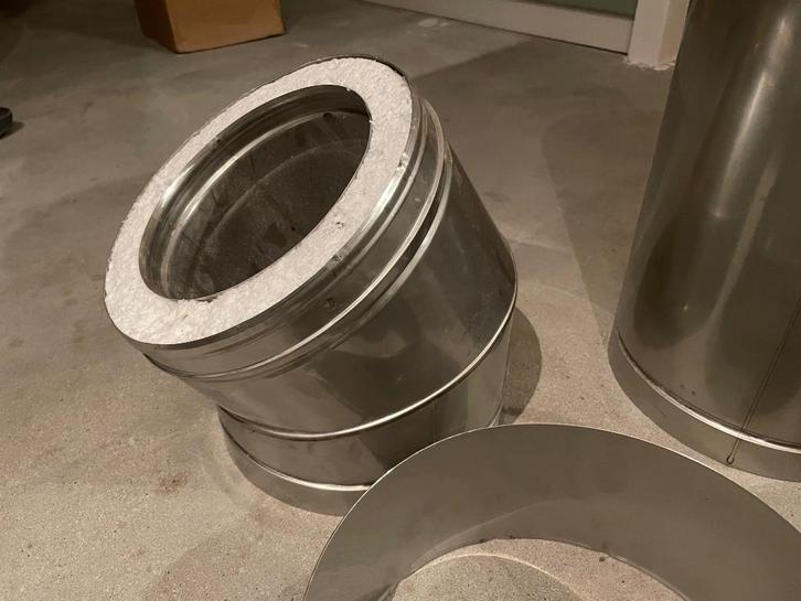 Metaloterm 180/255 AT rvs schoorsteenpijp, Doe-het-zelf en Verbouw, Buizen en Afvoer, Nieuw, Afvoer, Rvs, Minder dan 2 meter, 80 mm of meer