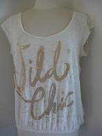 REVELATION t- shirt beige gouden pailletten maat L - nieuw -, Maat 38/40 (M), Beige, Nieuw, Ophalen of Verzenden