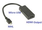 MHL adapter; MHL male - HDMI output + Micro USB B, Ophalen of Verzenden, Nieuw, Overige typen