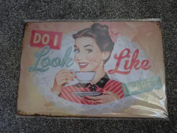 Superleuk retro bord om op te hangen / NIEUW in plastic beschikbaar voor biedingen