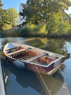 Stalen roeiboot incl elec. motor, riemen en lader, Watersport en Boten, Ophalen, Gebruikt, Staal