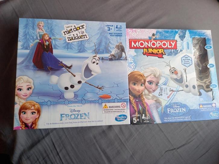 Monopoly frozen en spel zak niet door het ijs, Kinderen en Baby's, Speelgoed | Overig, Zo goed als nieuw, Jongen of Meisje, Ophalen of Verzenden
