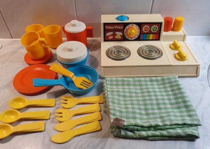 Fisher price fornuisje, uit 1978, retro, vintage, compleet,, Kinderen en Baby's, Speelgoed | Fisher-Price, Gebruikt, Speelset