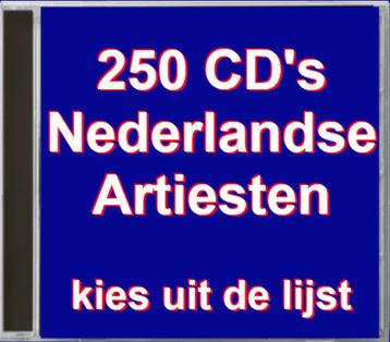 250 CD's Nederlandse artiesten / Nederlandstalig alle genres beschikbaar voor biedingen