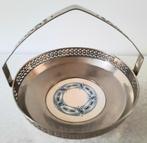 Art-Deco nikkel fruit/koekjes schaal, Antiek en Kunst, Antiek | Keramiek en Aardewerk, Ophalen of Verzenden