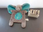 Nicotoy olifant knuffeldoek blauw met grijs, Ophalen, Zo goed als nieuw, Olifant