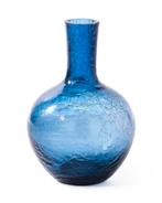 Vaas "Ball body crackled glass blue small" Polspotten