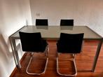 Nette salontafel met 4 stoelen, Ophalen, 100 tot 150 cm, 50 tot 100 cm, Zo goed als nieuw