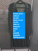 Donkergroen fluweelachtige rokpak shein 2xl, Ophalen of Verzenden, Zo goed als nieuw, Jasje of Colbert, Groen
