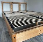Ikea bed (140x200) inclusief lattenbodem, Huis en Inrichting, Gebruikt, Bruin, 140 cm, Hout