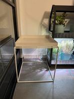 Hay tray tafel 40x40 wit, Huis en Inrichting, Tafels | Bijzettafels, Minder dan 55 cm, Metaal of Aluminium, Vierkant, Ophalen of Verzenden