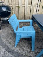 Allibert lichtblauwe tuinstoelen, Tuin en Terras, Tuinstoelen, Ophalen, Gebruikt, Kunststof, Stapelbaar