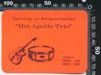 Sticker: Stemmings en Amusementsorkest Het Apollo Trio (1), Verzamelen, Stickers, Ophalen of Verzenden, Zo goed als nieuw, Bedrijf of Vereniging
