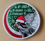 Patch - Polish Air Force F-16 X-Mas Falcon Swirl, Verzamelen, Luchtvaart en Vliegtuigspotten, Verzenden, Zo goed als nieuw, Patch, Badge of Embleem