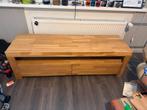 Houten TV meubel met lades, Huis en Inrichting, Ophalen, Gebruikt, 100 tot 150 cm, Eikenhout