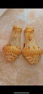Swarovski Wandlampen met Bladgoud, Ophalen of Verzenden, Zo goed als nieuw, Glas