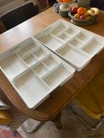 Twee witte Kuggis opbergbakken, Kunststof, Gebruikt, 50 tot 100 cm, Ophalen of Verzenden