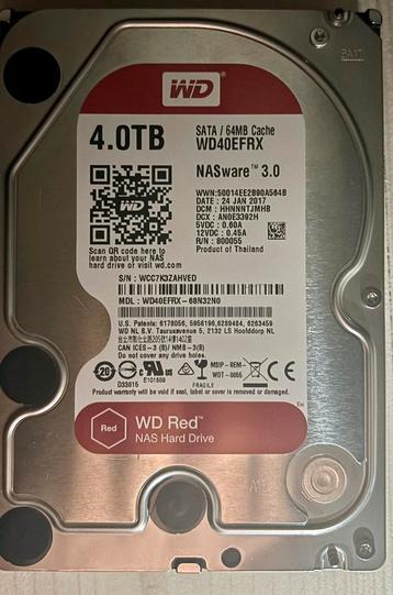 GEZOCHT WD RED 4TB WD40EFRX beschikbaar voor biedingen