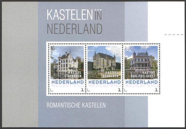 Postzegels Kastelen in Nederland: Romantische kastelen, Postzegels en Munten, Postzegels | Nederland, Postfris, Na 1940, Ophalen of Verzenden