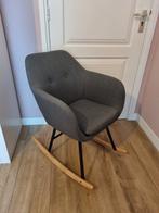 Schommelstoel grijs zgan, Huis en Inrichting, Stoelen, Ophalen, Zo goed als nieuw, Grijs, Eén