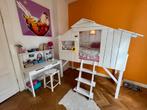 Huisjesbed “Ibiza” style wit. Boomhut bed Matras 90x200 cm., Kinderen en Baby's, Ophalen, Gebruikt, Hoogslaper