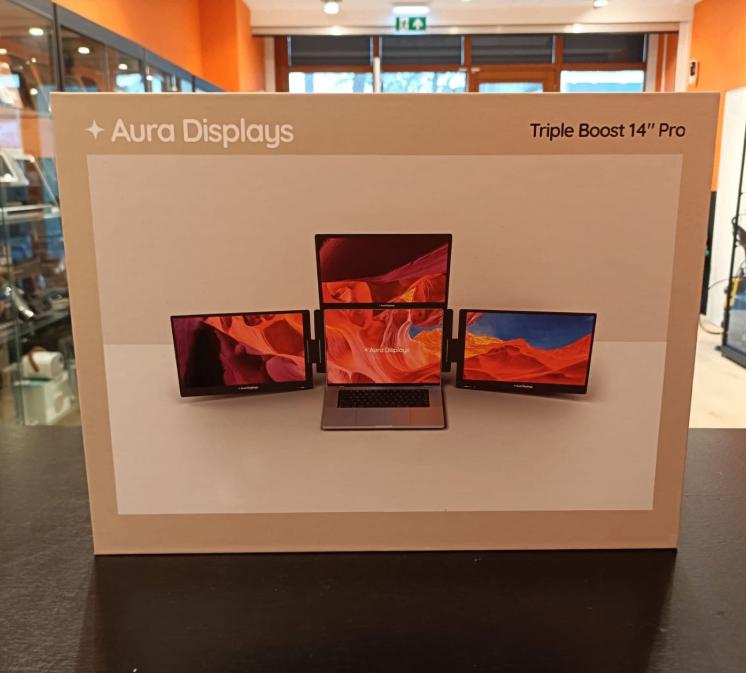 Aura Displays Triple Boost 14'' Pro | Laptop Multischerm, Ophalen of Verzenden, 14 inch