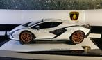 Lamborghini Sián FKP 37 wit 1:18 Bburago, Nieuw, Bburago, Auto, Verzenden