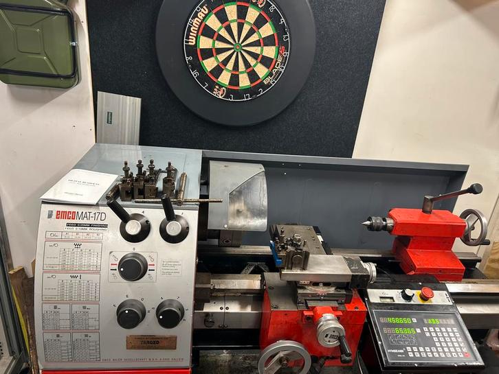 Emco Emcomat-17D draaibank goedkoopste van Marktplaats!, Doe-het-zelf en Verbouw, Draaibanken, Zo goed als nieuw, Metaaldraaibank