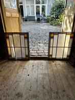 Glas in lood raam b50x55cm, Ophalen, Gevelraam of Ruit, Gebruikt, Minder dan 80 cm