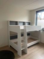 Stapelbed, met opbergruimte kleur wit, vaste trap aanboden…, Ophalen, 90 cm, Tweepersoons, Zo goed als nieuw