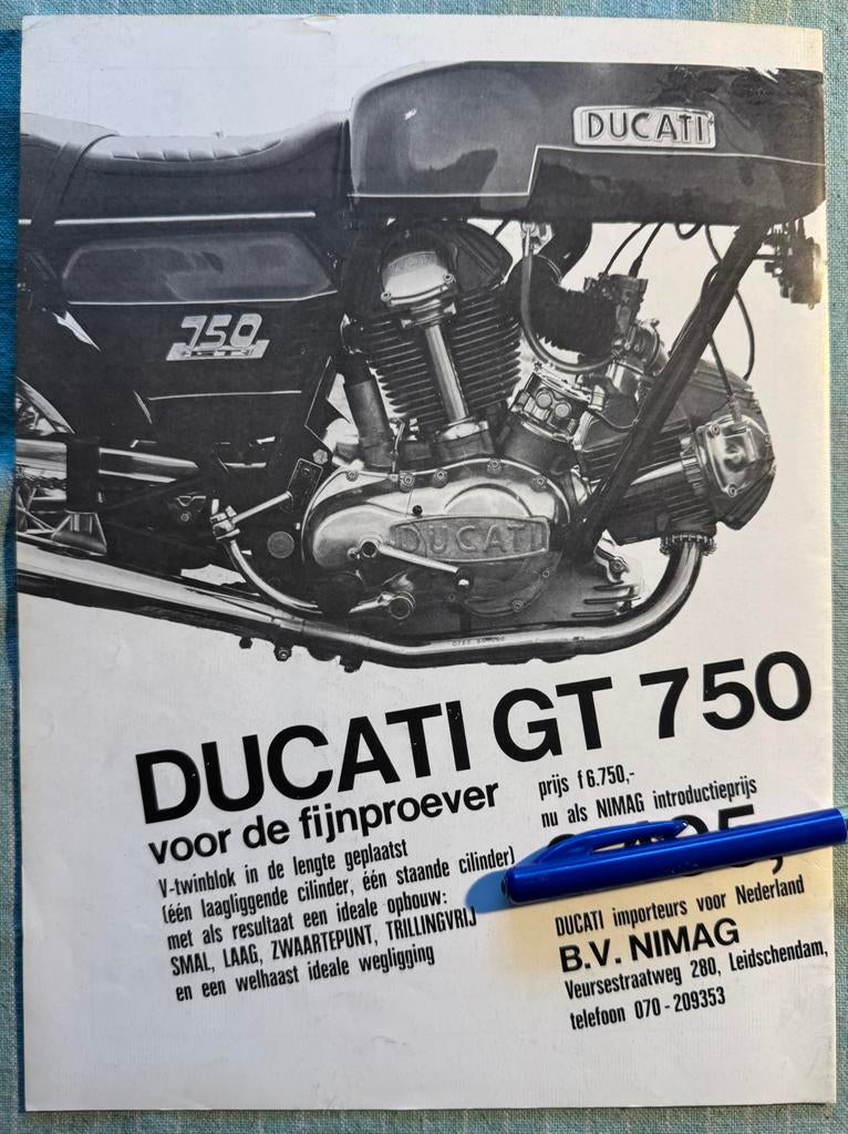Advertentie Ducati GT750, Verzenden, Zo goed als nieuw, Motoren