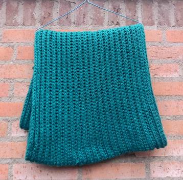 Donker groene chunky gebreide infinity / rol sjaal One Size beschikbaar voor biedingen
