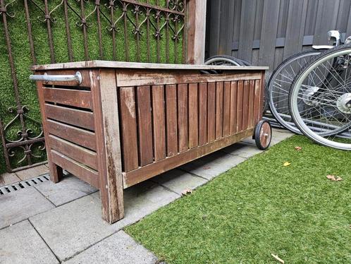 Ikea applaro tuinbank / opbergbank, Tuin en Terras, Tuinbanken, Gebruikt, Hout, Ophalen