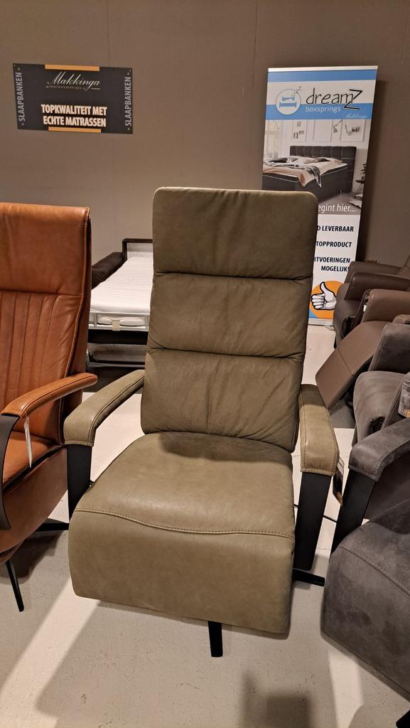 NIEUW Relaxfauteil Flex-123 2 motorig, Huis en Inrichting, Fauteuils, Nieuw, Leer, 50 tot 75 cm, Minder dan 75 cm, Ophalen of Verzenden