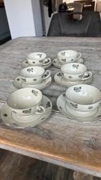 6 kop en schotels plus suikerpot, Ophalen of Verzenden