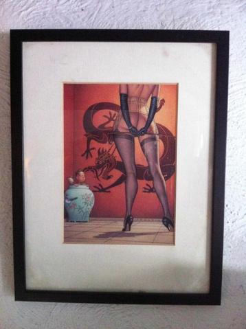 Kuifje pinup (Claude Mirande), print, on-gesigneerd. beschikbaar voor biedingen