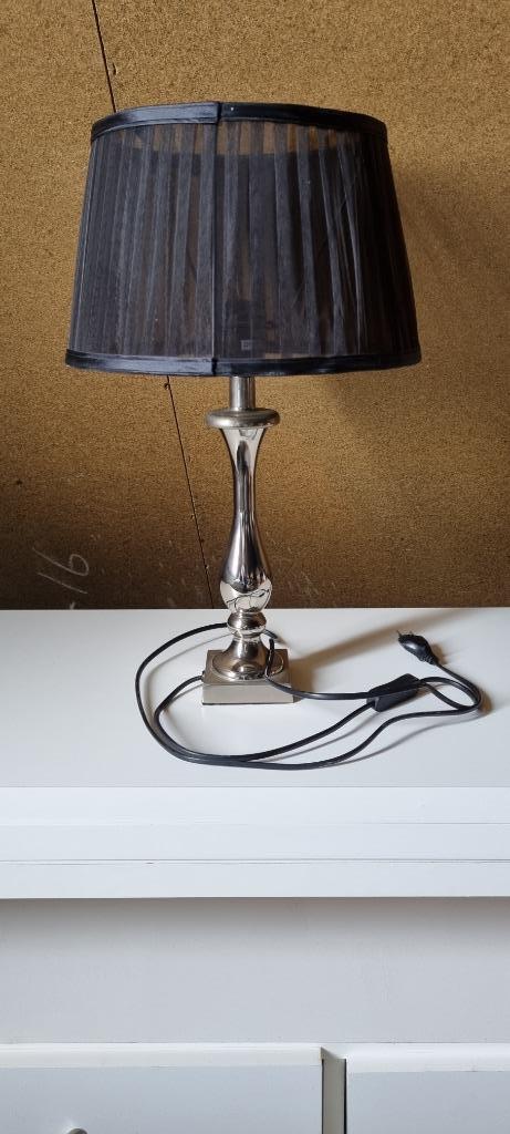 Schemerlamp, Huis en Inrichting, Lampen | Tafellampen, Gebruikt, Minder dan 50 cm, Metaal, Stof, Ophalen