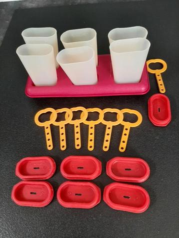 Tupperware ijsvormpjes zelf ijsjes maken 6 stuks in houder beschikbaar voor biedingen