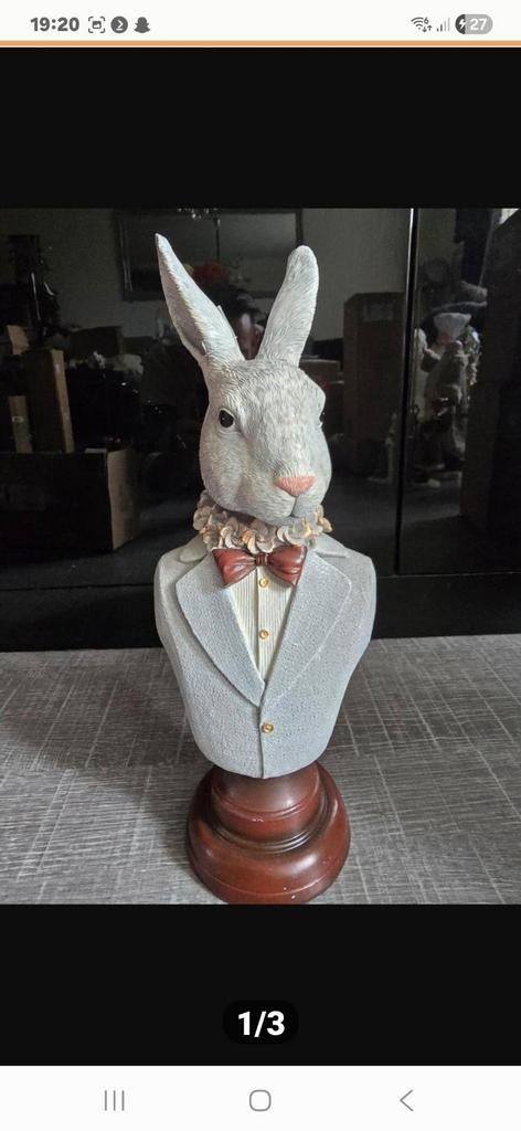 Haas met strik
15 x 13 x 39 cm, Ophalen of Verzenden, Nieuw