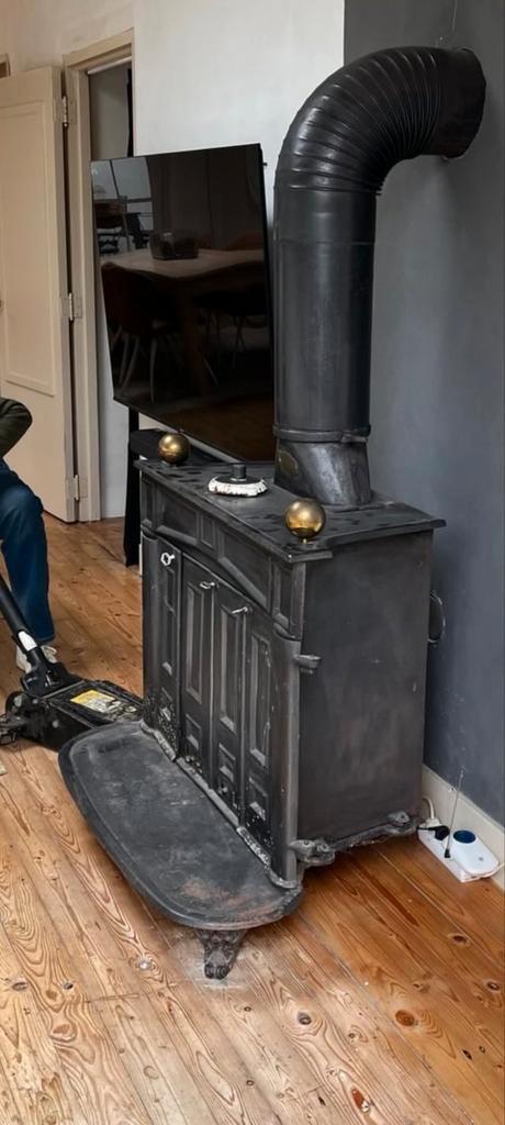 Bellfires Benjamin Franklin Hout kachel - gietijzer haard, Huis en Inrichting, Kachels, Gebruikt, Vrijstaand, Houtkachel, Hout