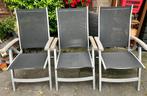 3 tuinstoelen merk Infinity, Tuin en Terras, Ophalen, Gebruikt, Aluminium, Verstelbaar