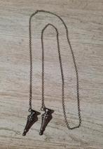 Antieke breinaald dopjes ketting., Ophalen of Verzenden, Zo goed als nieuw, Zilver
