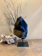 Rookkwarts cluster op stalen voet, Verzamelen, Mineralen en Fossielen, Ophalen of Verzenden, Mineraal