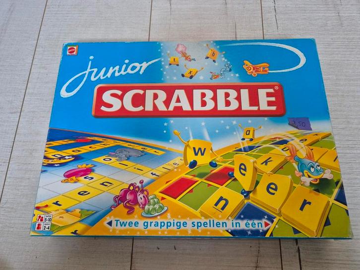 Scrabble Junior, 5- 10 jr (Mattel), Hobby en Vrije tijd, Gezelschapsspellen | Bordspellen, Zo goed als nieuw, Ophalen