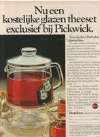 Retro reclame 1978 Douwe Egberts Pickwick thee glazen & pot, Verzamelen, Retro, Verzenden, Overige typen