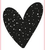 Sluitstickers hart zwart met witte dots per 5 stickers, Ophalen of Verzenden, Zo goed als nieuw, Meerdere stickers